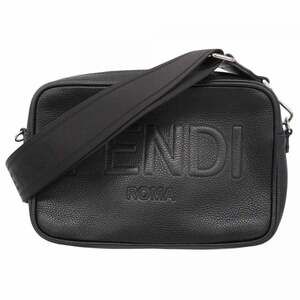 Fendi shoulder bag in black leather for men